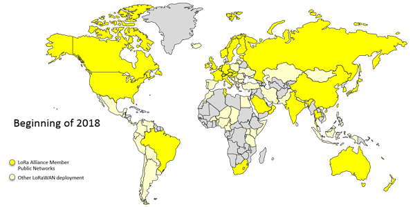 The LoRa Alliance’s ecosystem of over 500 members includes over 80 public network operators with service in 49 countries and growing. Public, private and hybrid LoRaWAN networks are globally available and accessible in a total of 95 countries.