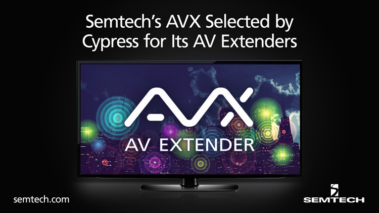 Cypress Technology 选择 Semtech 的 AVX 作为其 AV 扩展器