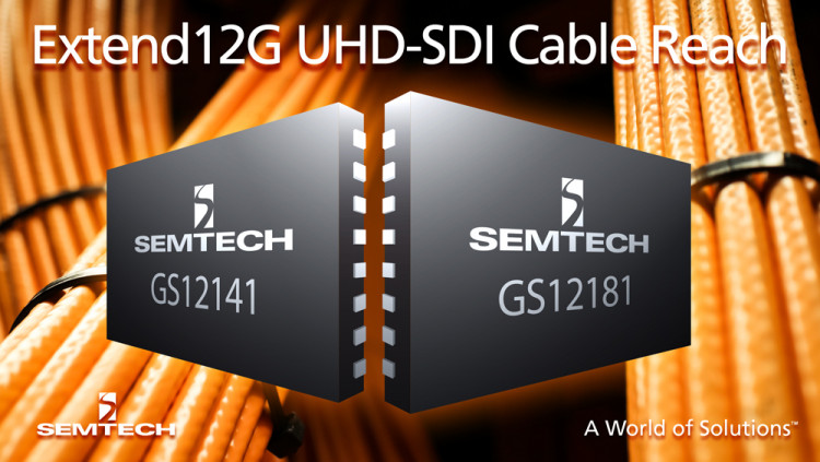 Semtech Extends 12G UHD-SDI Cable Reach Benchmark at NAB Show 2016 Semtech sets 12G UHD-SDI performance benchmark utilizing Canare’s new, high-performance coaxial cable optimized for UHDTV applications
