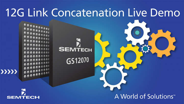 Semtech Delivers Industry’s First Solution for Transporting up to Eight HDTV SDI Signals Across a Single 12G SDI Link Solution featured in Semtech’s 12G link concatenation live demo at IBC 2016