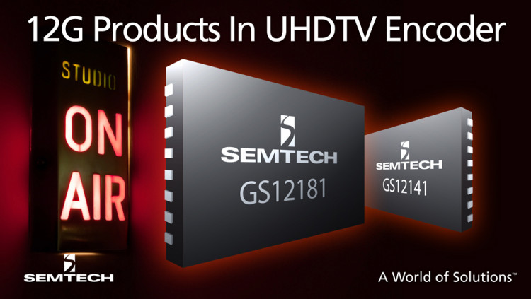 Semtech’s Next Generation 12G UHD-SDI Products Utilized in DS Broadcast’s UHDTV Encoder DS Broadcast uses Semtech’s 12G UHDSDI Gearbox, retiming equalizer, retiming cable driver and 3G long-reach equalizer in its UHDTV Broadcast Encoder