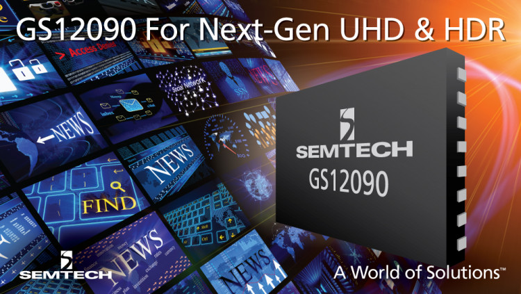 Semtech Launches Retiming Cable Equalizer and Cable Driver for Next-Generation Ultra-High Definition and High Dynamic Range Applications at IBC 2016 Semtech’s IBC 2016 product showcase highlights the advanced GS12090 for next-generation UHD and HDR broa