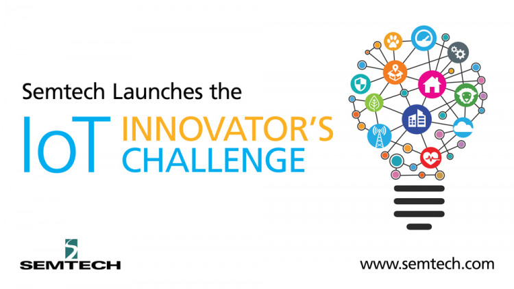 Semtech Launches the IoT Innovator’s Challenge Top three contest winners will receive a monetary prize and an SX126x developer kit to create distinctive use cases