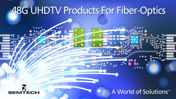 Semtech 48G UHDTV Products Integrated into Inneos Fiber-optic Technology Demonstration at NAB Show 2016 Inneos to utilize Semtech’s latest quad TIA and VCSEL driver for NAB Show technology demonstration